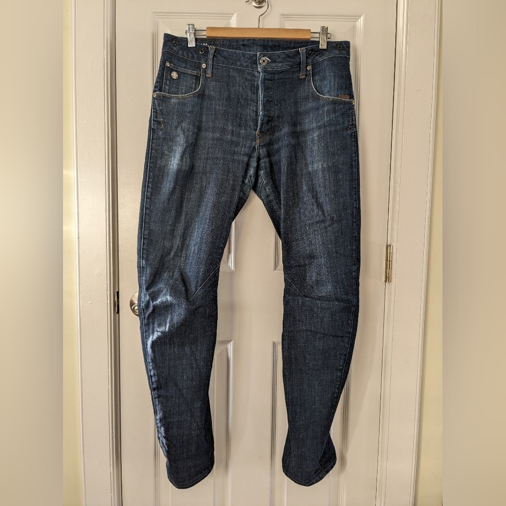 G-Star Arc 3D slim tapered jeans with suspenders